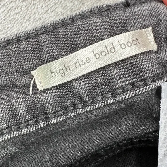 Wrangler High Rise Bold Bootcut Jeans Womens 0 Black Faded Stretch Western Denim - Picture 13 of 16